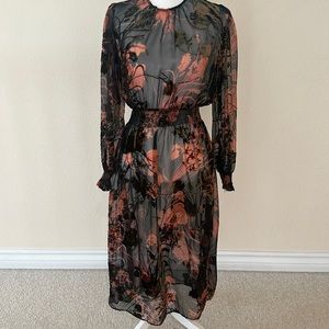 Zara Woman’s Sheer Floral Dress
